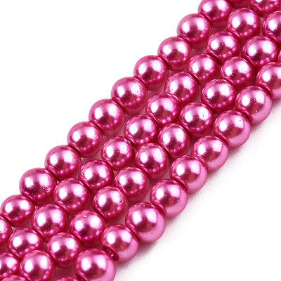 Baking Paint Glass Pearl Bead Strands HY-Q003-3mm-10-1
