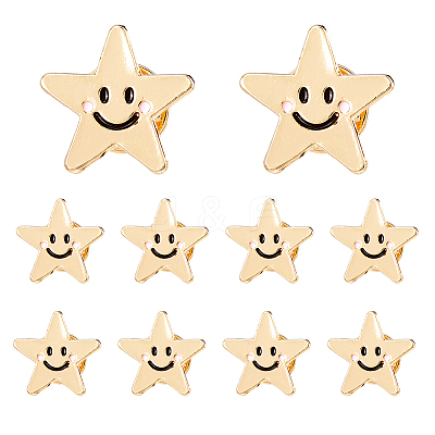 10Pcs Enamel Pins JEWB-FH0002-94-1