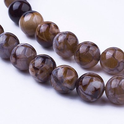 Natural Agate Bead Strands X-G-P289-02D-8mm-1