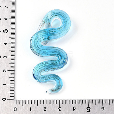 Handmade Gold Sand Lampwork Big Pendants LAMP-T023-11C-1