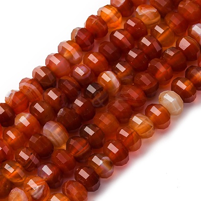 Natural Banded Agate Beads Strands G-P587-D03-02C-1