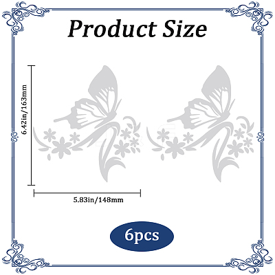 PVC Butterfly Car Decals ST-WH0005-02A-1