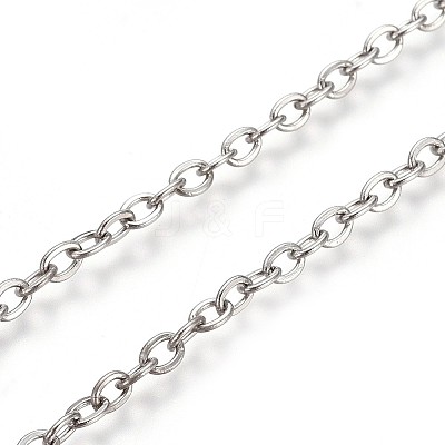 Tarnish Resistant 304 Stainless Steel Cable Chains CHS-L024-018P-1