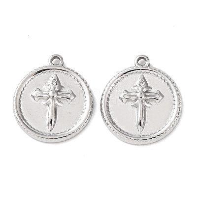 304 Stainless Steel Pendants STAS-P432-01F-P-1