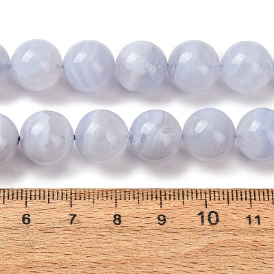 Natural Blue Lace Agate Beads Strands G-F222-30-12mm-01A-1