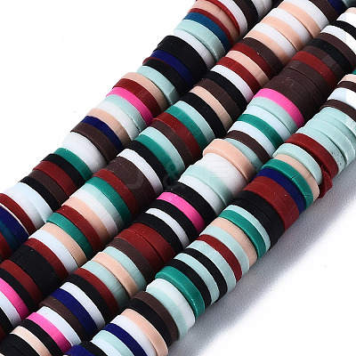 Handmade Polymer Clay Beads CLAY-R067-5.0mm-M2-1