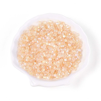 Transparent Spray Painted Glass Beads X1-EGLA-N018-4mm-09-1
