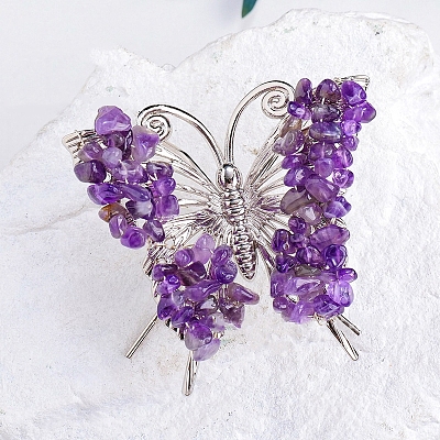 Raw Natural Amethyst Chip Mineral Specimen Display Decorations PW-WG29201-08-1