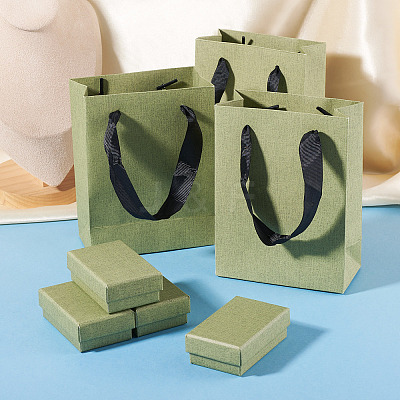 4Pcs Rectangle Paper Jewelry Display Cases CON-TA0001-39B-01-1