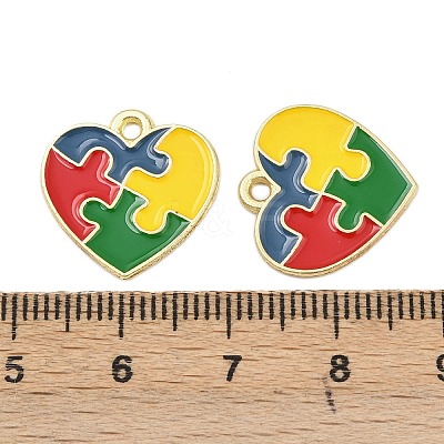 Alloy Enamel Pendants FIND-I067-01G-03-1