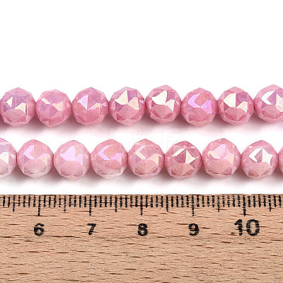 Anti-Tarnish Electroplate Glass Beads Strands GLAA-N010-8mm-09-1