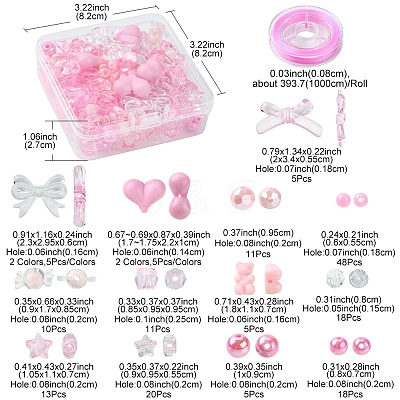 DIY Cute Beaded Stretch Bracelet Making Kit DIY-FS0003-25-1