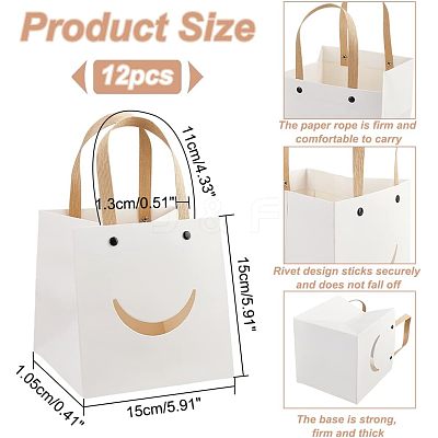 Funny Craft Paper Handbags CARB-WH0018-02B-1