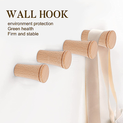 Wooden Hook Hanger AJEW-WH0189-45-1