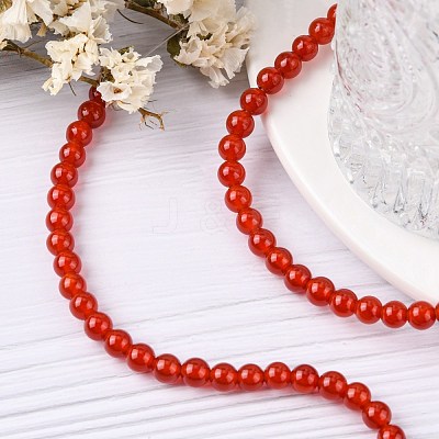 Natural Carnelian Beads Strands X-G-C076-6mm-2A-1