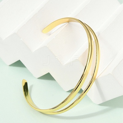 Hollow Out 304 Stainless Steel Cuff Bangles for Women BJEW-Z097-04G-1