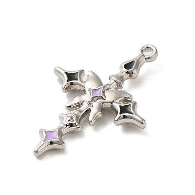 Spray Painted Alloy Pendants PALLOY-O001-08D-P-1