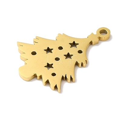 5Pcs Christmas 201 Stainless Steel Pendants LS-STAS-Z068-01G-01-1