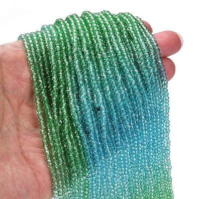 Transparent Painted Glass Beads Strands DGLA-A034-T2mm-A17-1