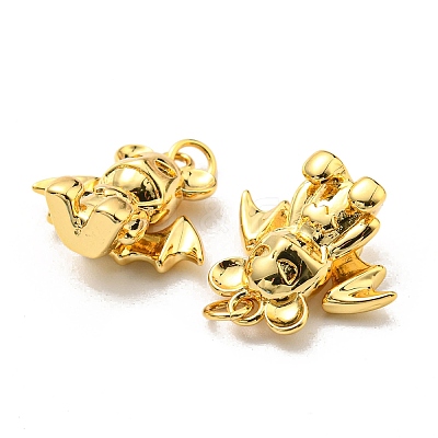 Rack Plating Brass Pendant Settings For Enamel KK-D026-03G-1