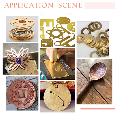 4Pcs 2 Styles Brass/Copper Sheets DIY-PH0030-74-1