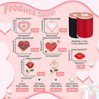 Valentine's Day DIY Bracelet Making Kit DIY-AR0003-53-1