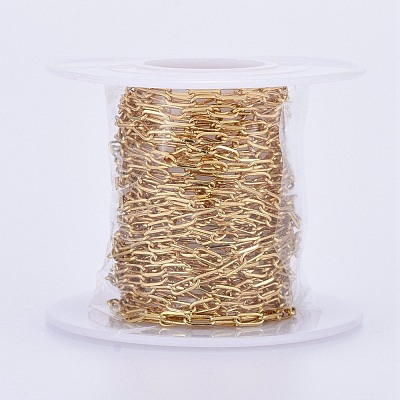 Soldered Brass Paperclip Chains CHC-G005-03G-1