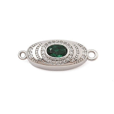 Brass Micro Pave Clear Cubic Zirconia Box Clasps KK-C075-20P-1