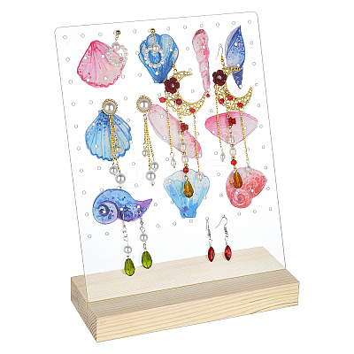 Acrylic Earrings Display Stands ODIS-WH0011-44-1