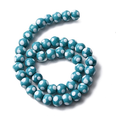 Handmade Lampwork Beads LAMP-D002-8mm-01E-1