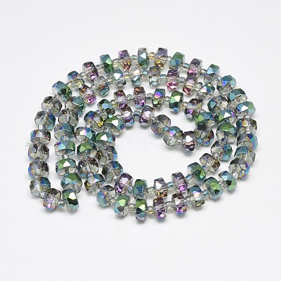 Electroplate Glass Beads Strands EGLA-Q083-8mm-D05-1