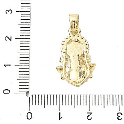 Brass Micro Pave Cubic Zirconia Pendants KK-K368-03B-G-1