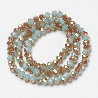 Electroplate Glass Beads Strands EGLA-A034-J4mm-J06-1