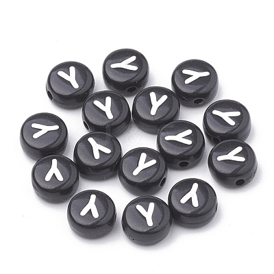 Opaque Acrylic Beads X-SACR-N002-02Y-1