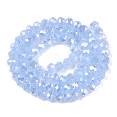 Electroplate Glass Beads Strands EGLA-A044-J6mm-B03-1