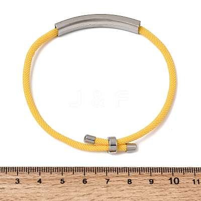 Round Nylon Milan Cord Slider Bracelet Making BJEW-L722-01P-18-1