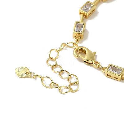 Rack Plating Brass Micro Pave Cubic Zirconia Necklaces NJEW-P308-01G-03-1