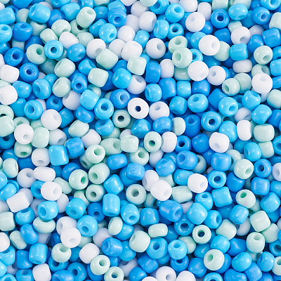 Opaque Glass Round Seed Beads GLAA-TAC0025-07B-05-1