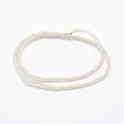 Electroplate Glass Beads Strands X-EGLA-J144-HR-C02-1