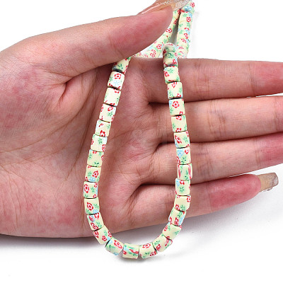 Handmade Polymer Clay Bead Strands CLAY-T020-10E-1