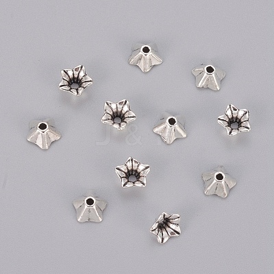 Tibetan Style Alloy Bead Caps K08T9042-1