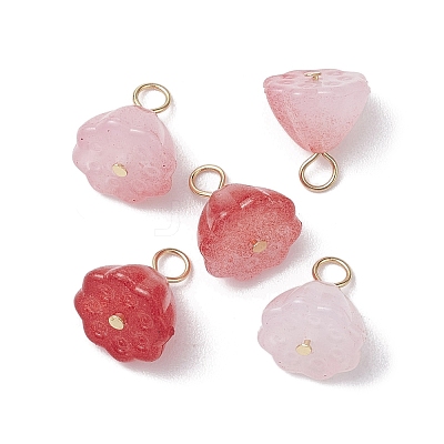 Acrylic Lotus Pendants PALLOY-JF02712-06-1