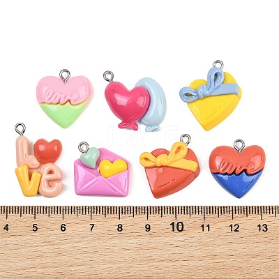 Opaque Resin Pendants RE-CBA5D24-10-1