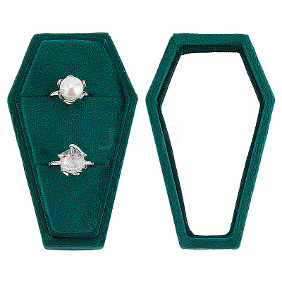Halloween Theme Coffin Shaped Velvet Finger Ring Boxes VBOX-WH0015-01B-1