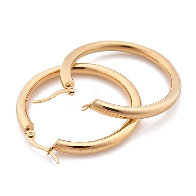 304 Stainless Steel Hoop Earrings EJEW-H358-08G-C-1