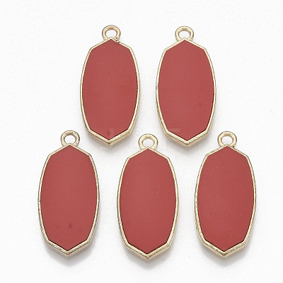 Eco-Friendly Alloy Enamel Pendants PALLOY-R110-07C-1