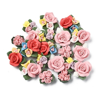 20Pcs 5 Styles Handmade Porcelain Cabochons PORC-YW0001-19-1
