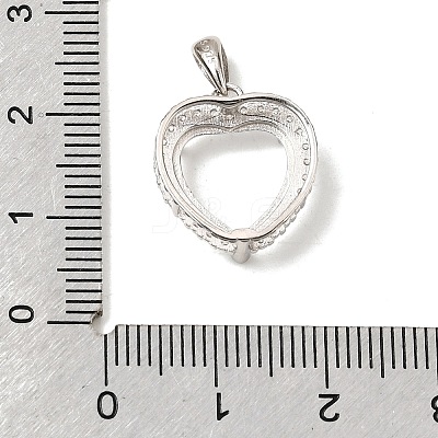 925 Sterling Silver Pendant Cabochon Settings STER-B005-18P-1