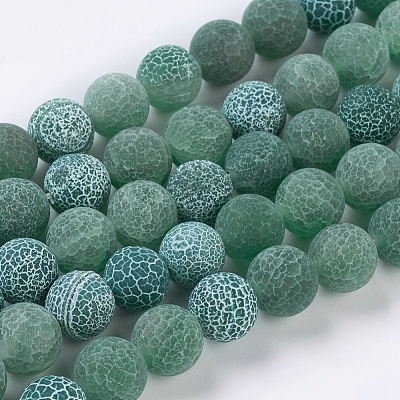 Natural Crackle Agate Beads Strands G-G055-10mm-4-1
