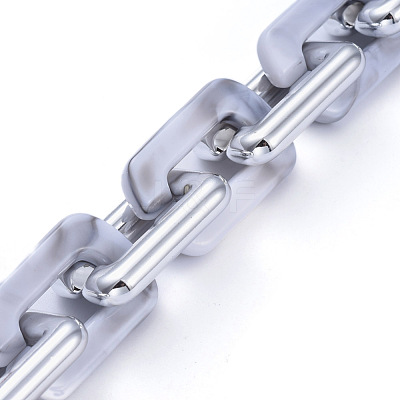 Handmade Acrylic Cable Chains AJEW-JB00674-09-1